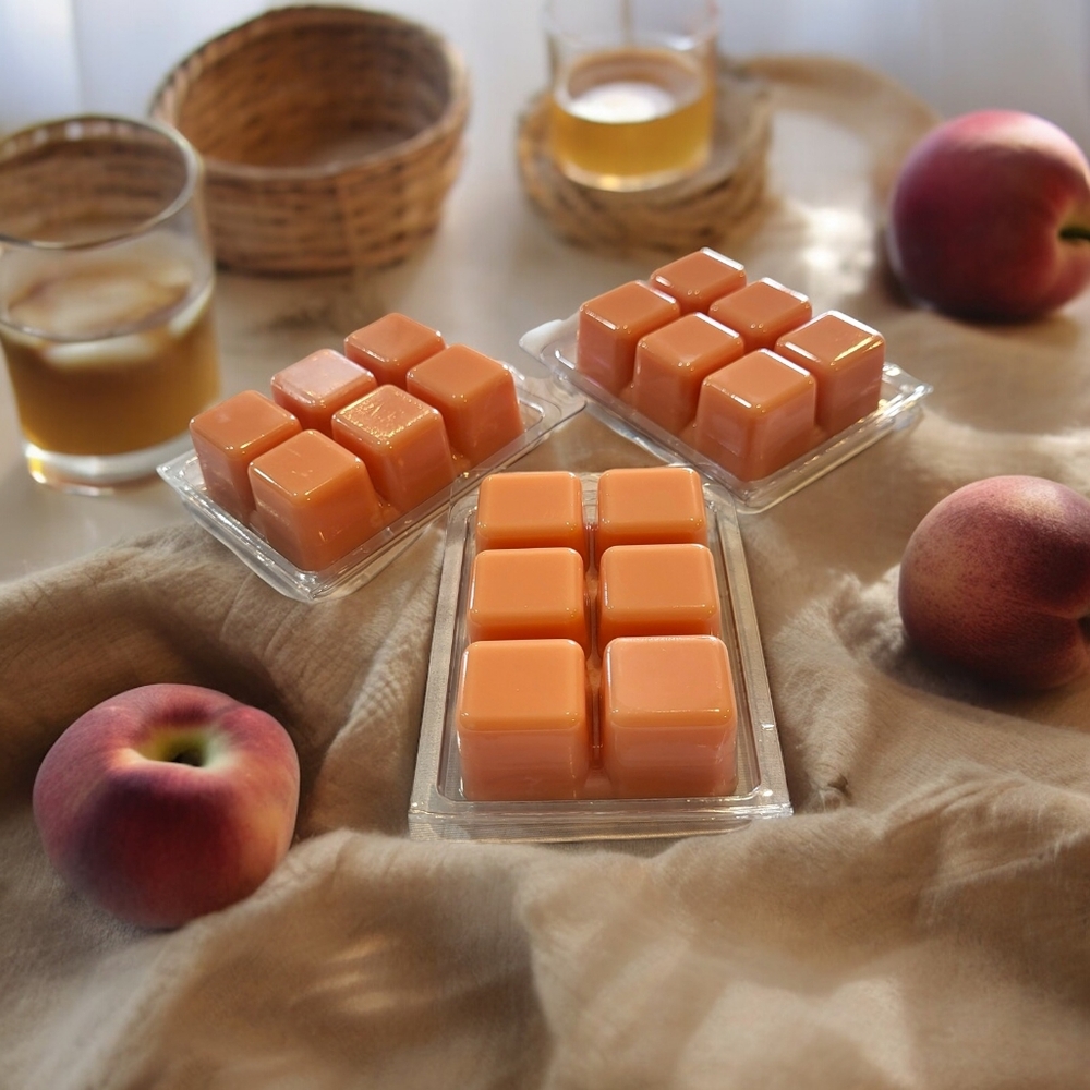 Georgia Peach 100 %Soy Wax Melting Tarts Set of Three Handcrafted Handma…